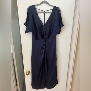 Like New - Navy Midi Dress with slit